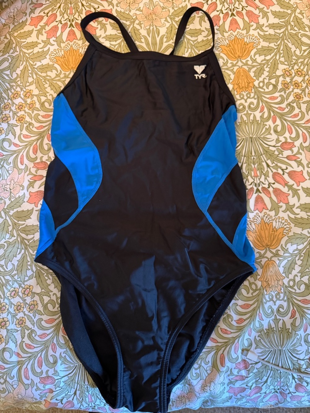 TYR Black and Blue Womens Training Swim Suit